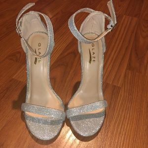 Silver sandal heel